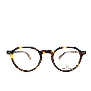 Men's Seraphin Havana Panto Designer Eyeglasses Frames 47-22-145 Made In Japan